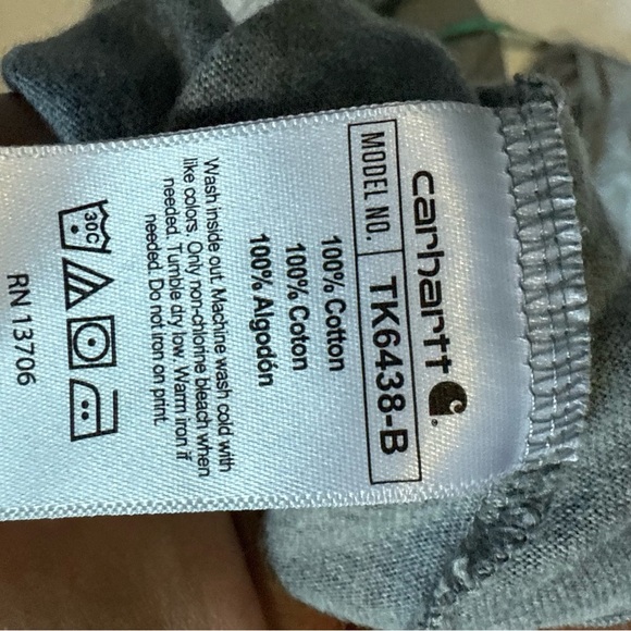 Carhartt Kids Gray Hoodie with Yellow Logo - Picture 9 of 9